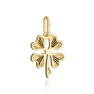 ⭐ Zawieszka złota diamentowana koniczynka ♥ Ergold