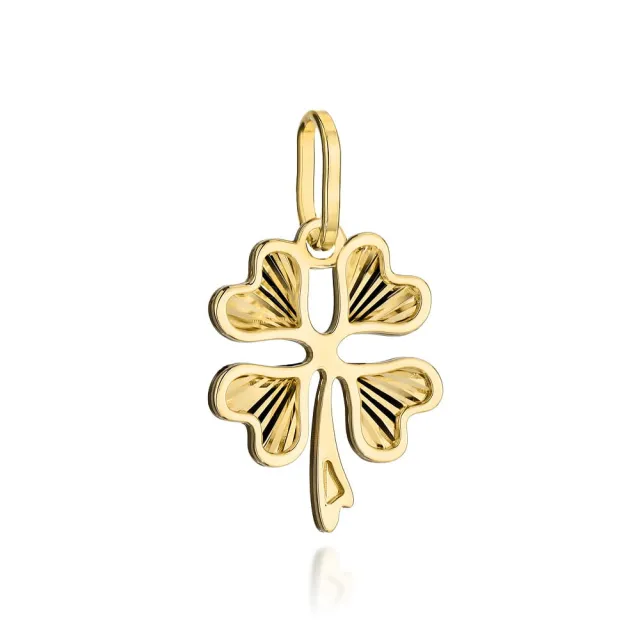 ⭐ Zawieszka złota diamentowana koniczynka ♥ Ergold
