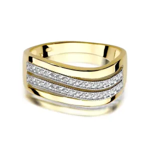 Złoty pierścionek z diamentem EY-416 0,18ct