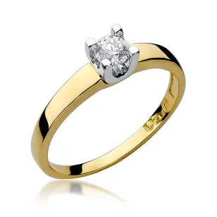 Złoty pierścionek z diamentem EY-225B 0,25ct