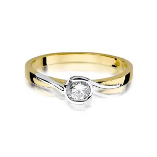 Złoty Pierścionek 585 z diamentem brylant 0,25ct