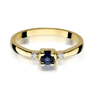 Złoty Pierścionek 585 z diamentem szafir 0,30ct