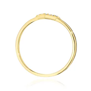 Złoty Pierścionek 585 z diamentami 0,04ct