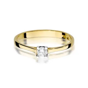 Złoty pierścionek z diamentem EY-336 0,15ct