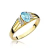 Złoty Pierścionek 585 z diamentem topaz 0,50ct