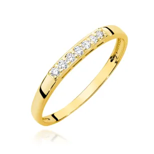 Złoty Pierścionek 585 Z Diamentami 0,10ct z certyfikatem