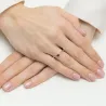 Złoty Pierścionek 585 Z Rubinem Diamenty 0,30ct