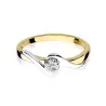 Złoty Pierścionek 585 z diamentem brylant 0,04ct