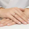 Złoty Pierścionek 585 Z Rubinem Diamenty 0,15ct Certyfikat