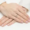 Złoty Pierścionek 585 Rubin Diamenty 0,15ct