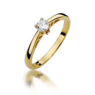 Złoty pierścionek z diamentem EY-394 0,24ct