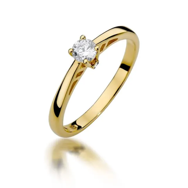 Złoty pierścionek z diamentem EY-394 0,24ct