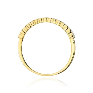 Złoty Pierścionek 585 Brylant Diamenty 0,07ct