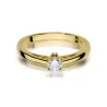 Złoty Pierścionek 585 z diamentem brylant 0,24ct