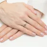 Złoty Pierścionek 585 Serce Brylant Diament 0,01ct