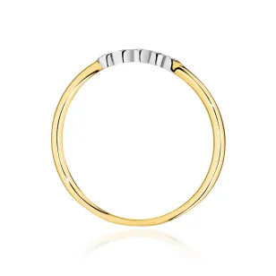 Złoty Pierścionek 585 Brylant Diamenty 0,04ct Certyfikat