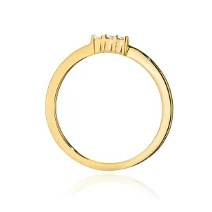 Złoty Pierścionek 585 Diamenty 0,04ct Certyfikat