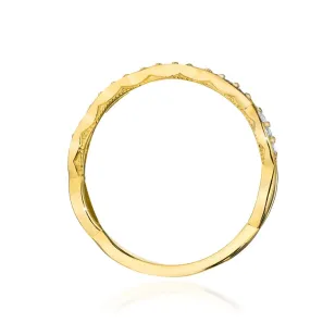 Złoty Pierścionek 585 Brylant Diamenty 0,13ct Certyfikat