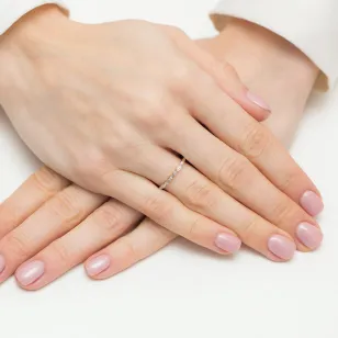 Złoty Pierścionek 585 Brylant Diamenty 0,05ct