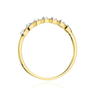 Złoty Pierścionek 585 Diamenty 0,04ct Certyfikat