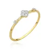 Złoty Pierścionek 585 Brylanty Diamenty 0,06ct Certyfikat