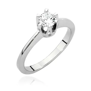 Pierścionek zaręczynowy z diamentem białe złoto 0,40ct