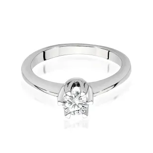 Pierścionek zaręczynowy z diamentem białe złoto 0,40ct