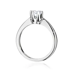 Pierścionek zaręczynowy z diamentem białe złoto 0,40ct