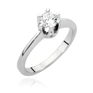 Pierścionek zaręczynowy z diamentem białe złoto 0,50ct