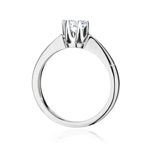 Pierścionek zaręczynowy z diamentem białe złoto 0,50ct