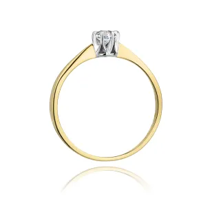 Pierścionek z diamentem 0,04ct