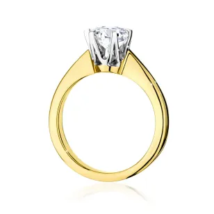 Złoty pierścionek z diamentem 0,70ct