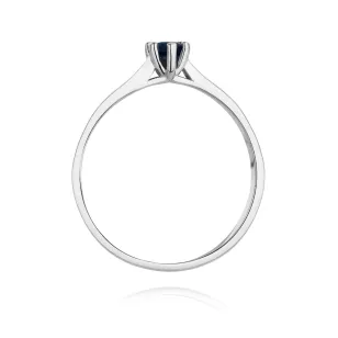 Pierścionek z szafirem białe złoto 0,15ct