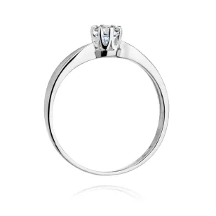 Pierścionek z białego złota z diamentem 0,40ct