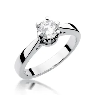Pierścionek zaręczynowy diament białe złoto 1,00ct