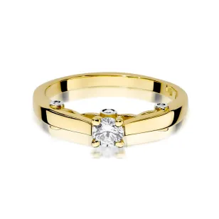 Złoty pierścionek z diamentami 0,28ct