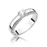 Pierścionek 585 białe złoto diamenty brylant 0,45ct