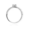 Pierścionek 585 białe złoto diamenty brylant 0,45ct