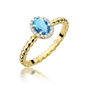Pierścionek topaz złoty 0,50ct