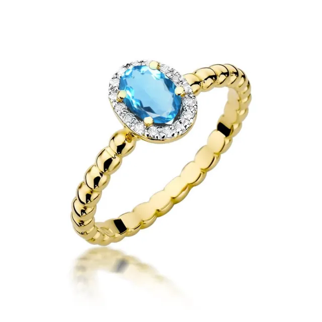 Pierścionek topaz złoty 0,50ct