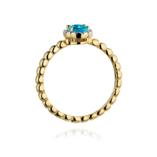 Pierścionek topaz złoty 0,50ct