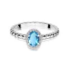 Topaz pierścionek z białego złota 0,50ct