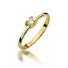 Złoty Pierścionek 585 z diamentem brylant 0,09ct