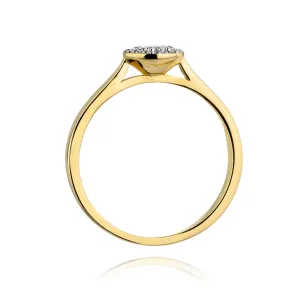 Pierścionek z diamentem złoty 0,22ct