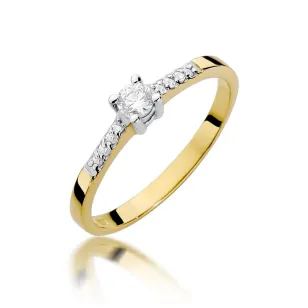 Pierścionek zaręczynowy z diamentem 0,22ct