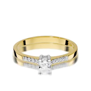 Pierścionek zaręczynowy z diamentem 0,22ct