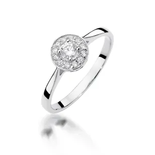 Pierścionek złoty 585 brylanty 0,25ct
