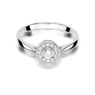 Pierścionek złoty 585 brylanty 0,25ct