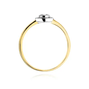 Złoty Pierścionek 585 Brylanty 0,21ct