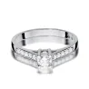 Złoty Pierścionek 585 Białe Złoto Brylanty 0,42ct
